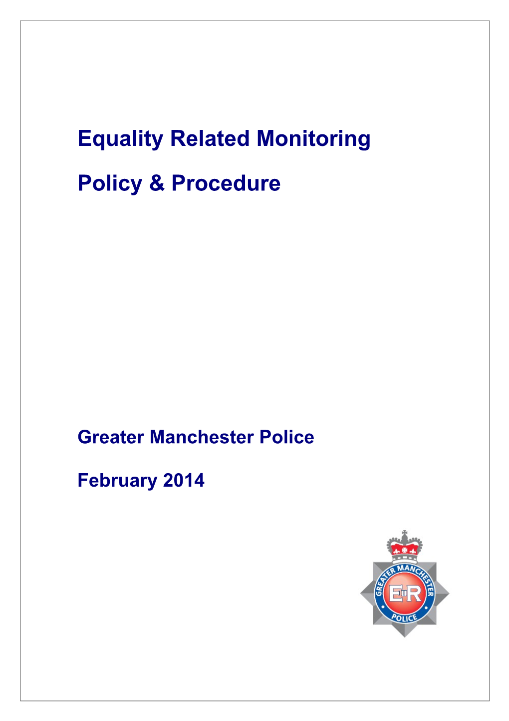 Equality Related Monitoring