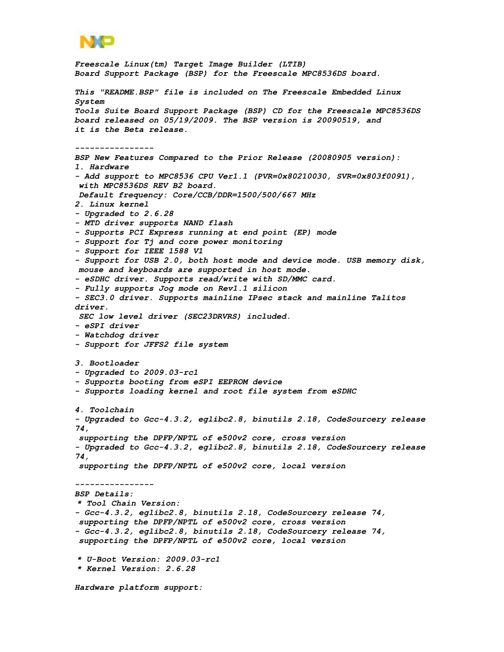 Freescale Linux(Tm) Target Image Builder (LTIB)