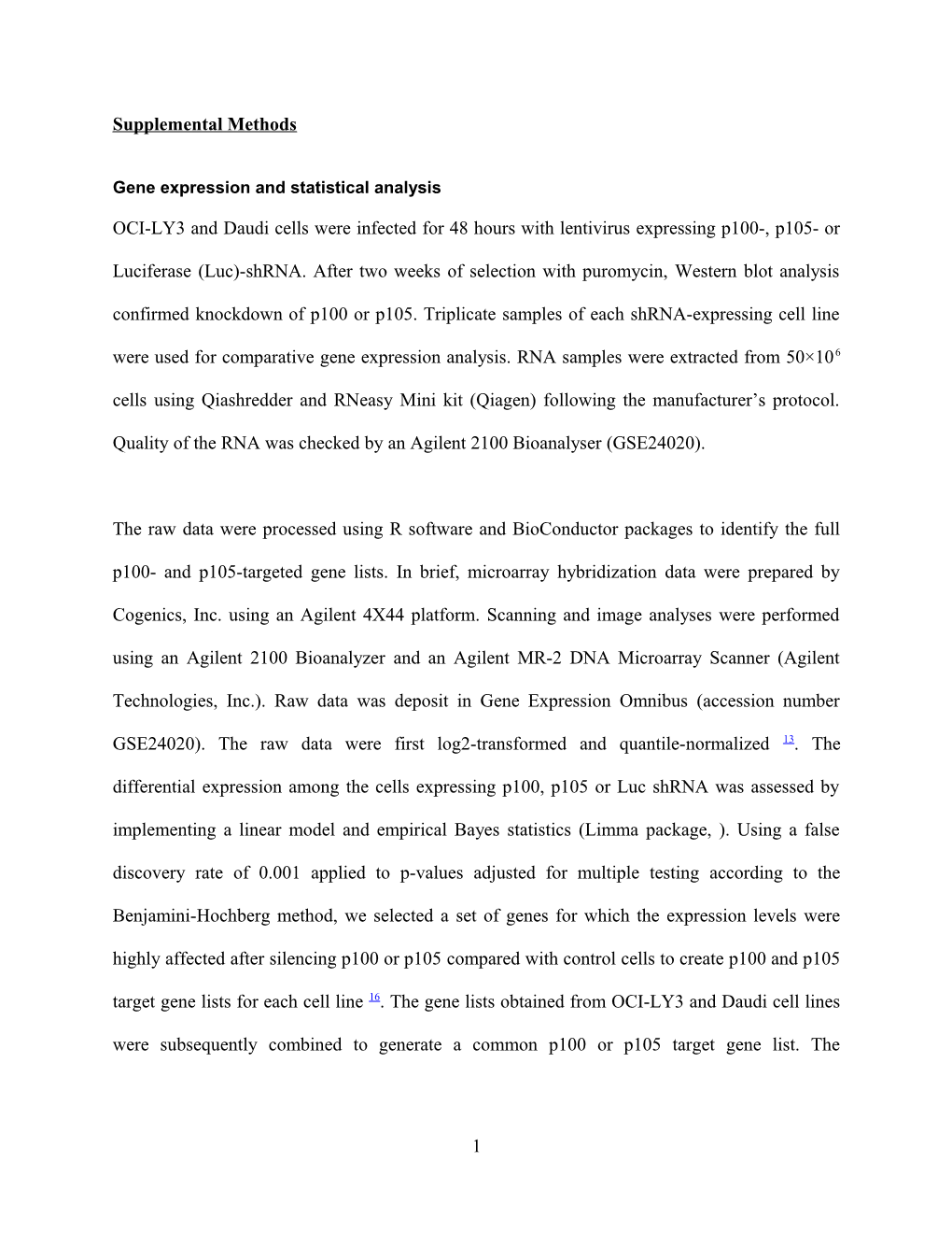 Gene Expression and Statistical Analysis