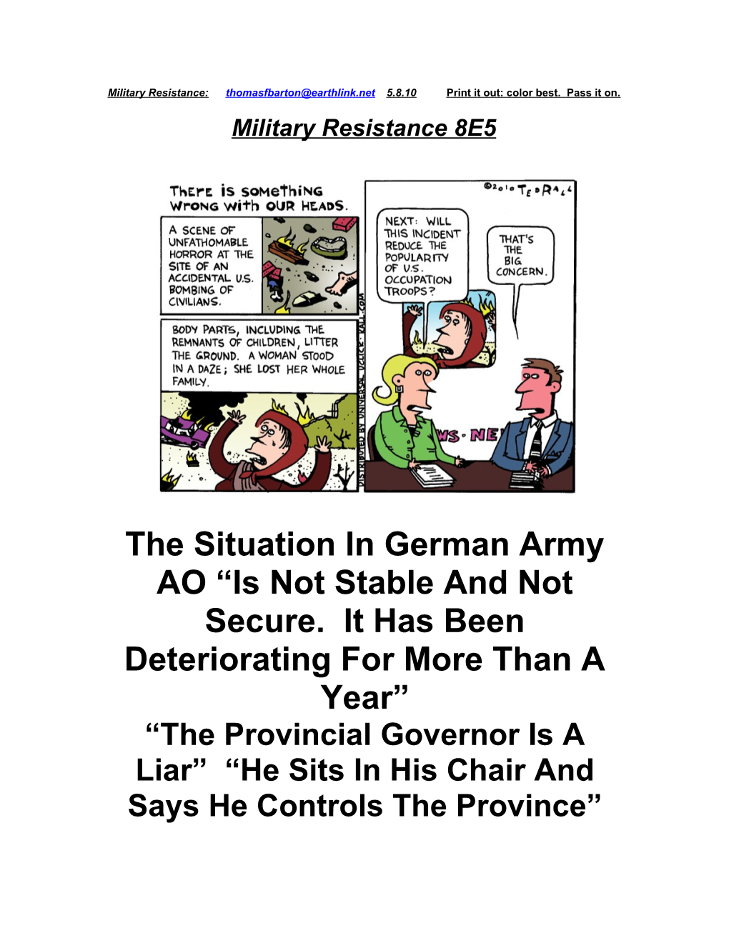 Military Resistance 8E5