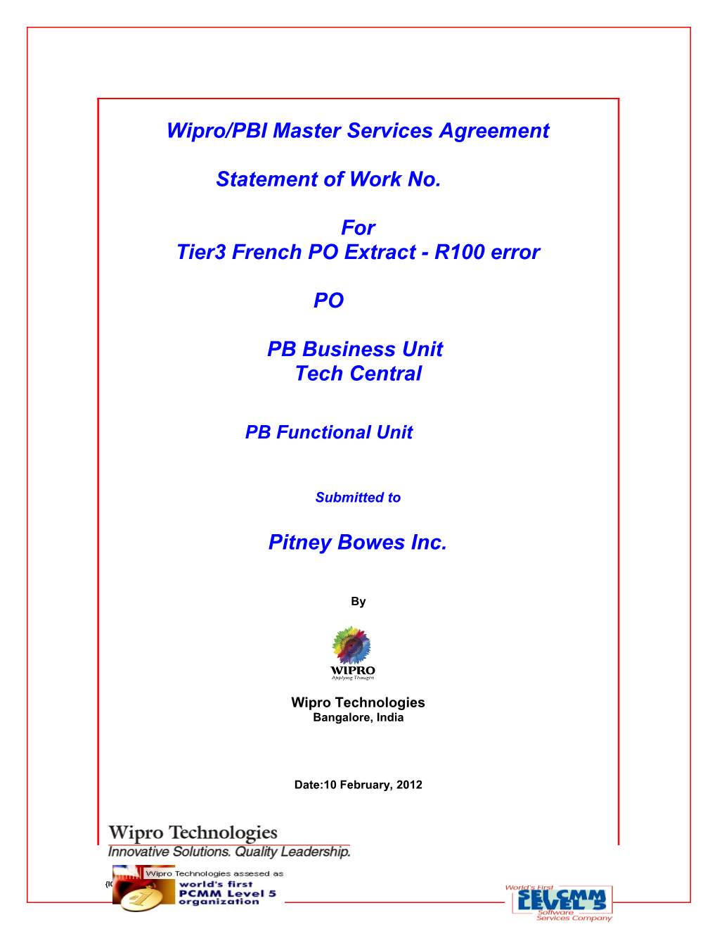 Wipro Limited - ADM MSA - SOW Template-Final-Rev.1/12/09 (I0094578:1)