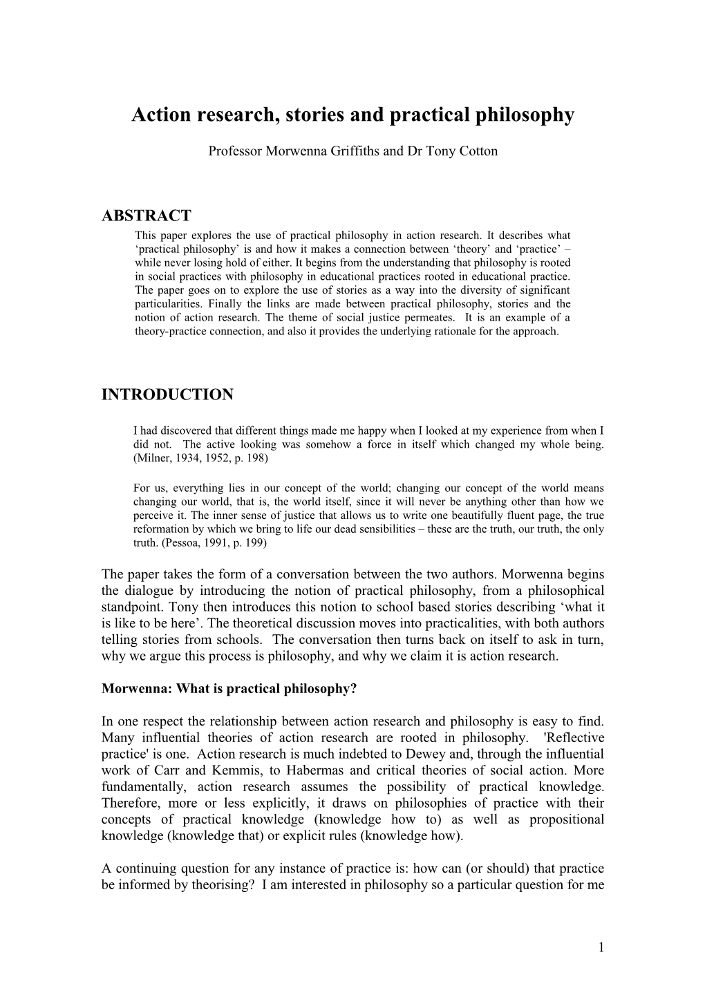 PRAR 2005 - Full Paper Example