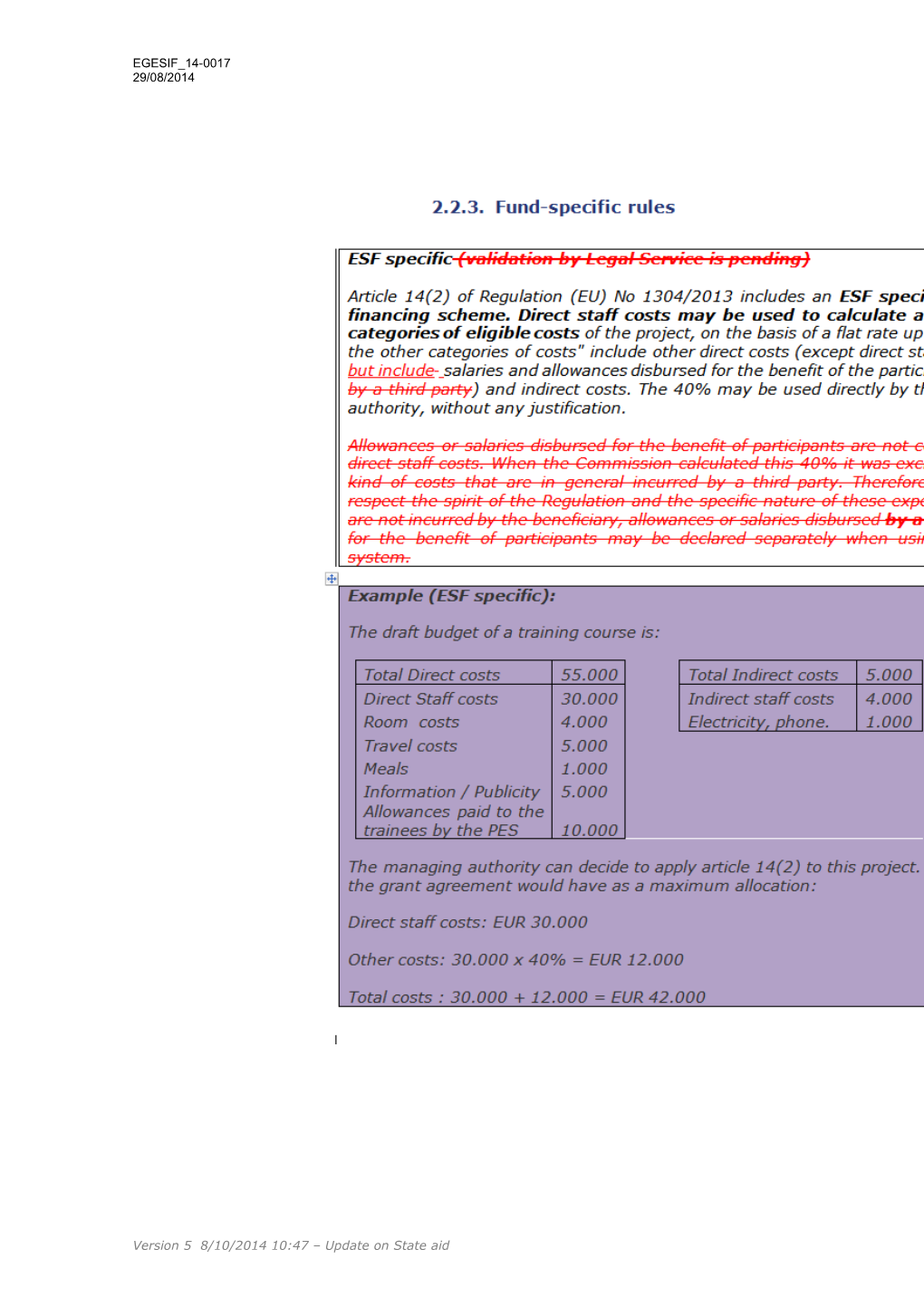 7.1.Compatibility of Simplified Cost Options with State Aid Rules