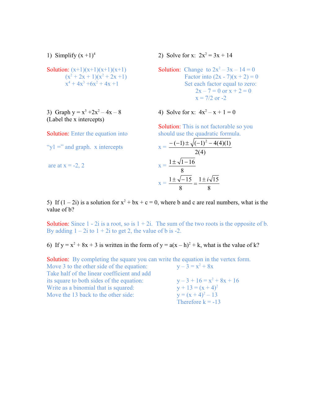 Alg II Standard 3