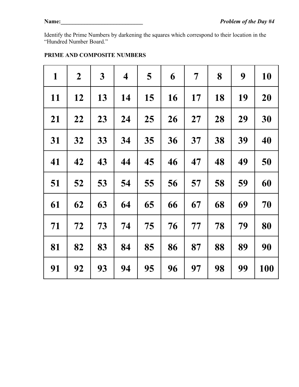 POTD #4 (Perfect, Abundant, Deficient, Prime and Composite Numbers)