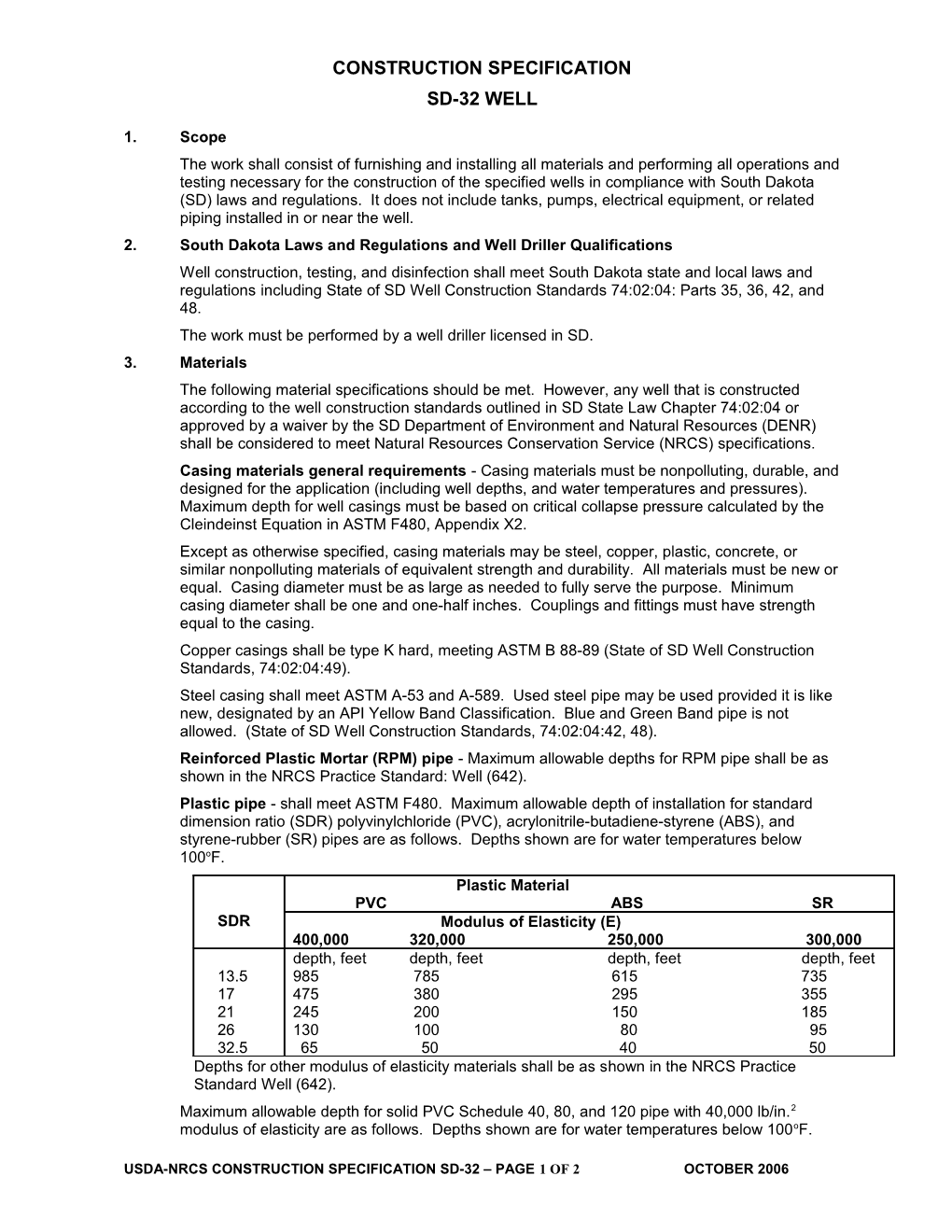 2.South Dakota Laws and Regulations and Well Driller Qualifications