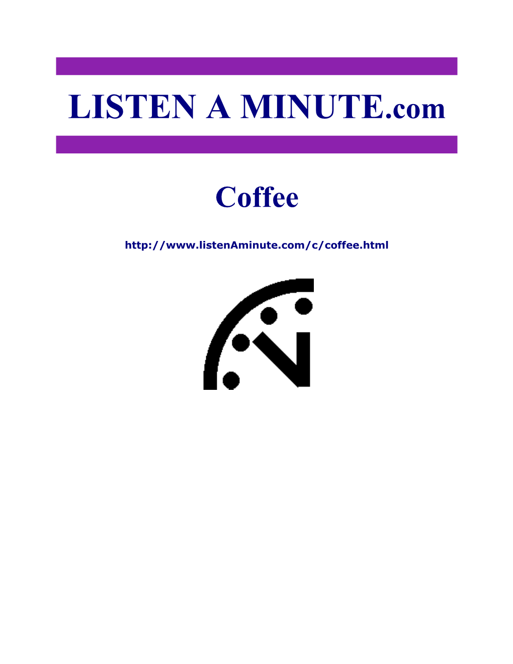 Listen a Minute.Com - ESL Listening - Coffee