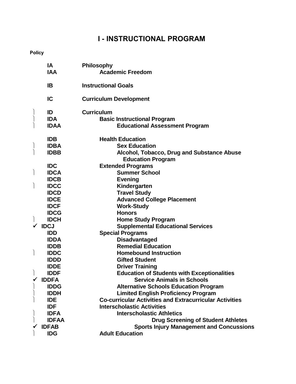 A - School District Organization