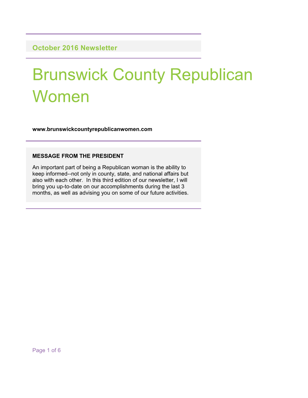 B Runswick County Republican Women