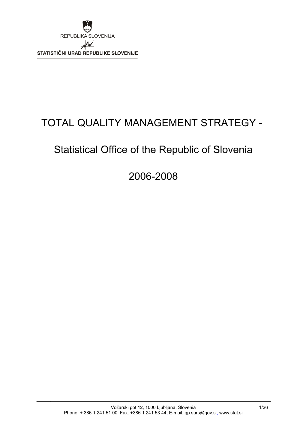 Total Quality Management Strategy