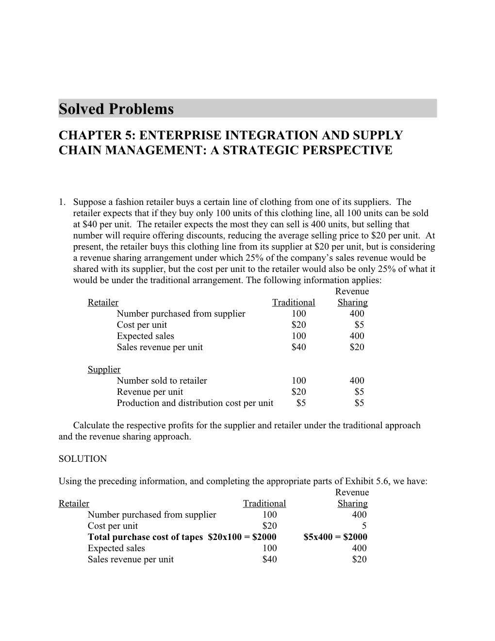 Chapter 5: Enterprise Integration and Supply Chain Management: a Strategic Perspective