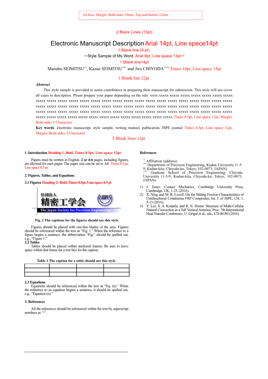 Electronic Manuscript Descriptionarial 14Pt, Line Spece14pt