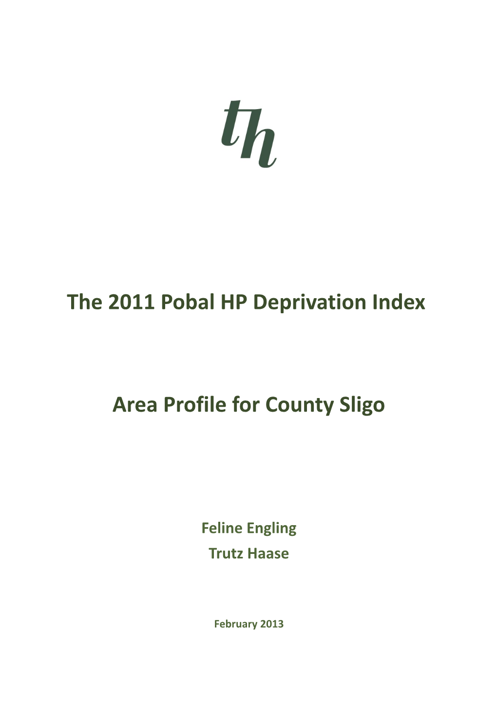 The 2011 Pobal HP Deprivation Index s1