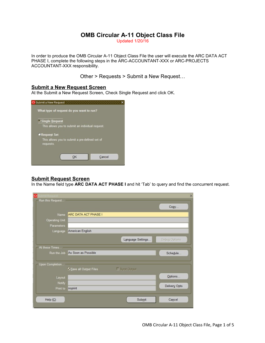 OMB Circular A-11 Object Class File