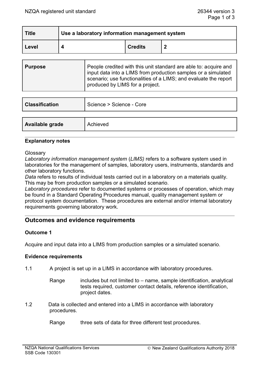 26344 Use a Laboratory Information Management System