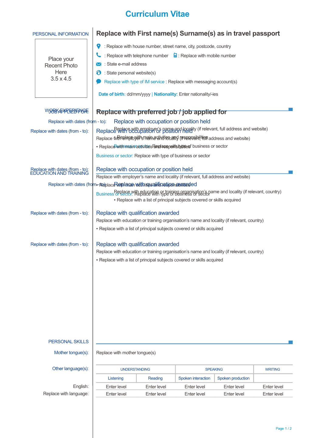 Curriculum Vitae s404