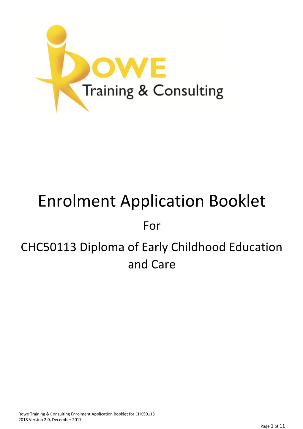 CHC50113 Diploma of Early Childhood Education and Care