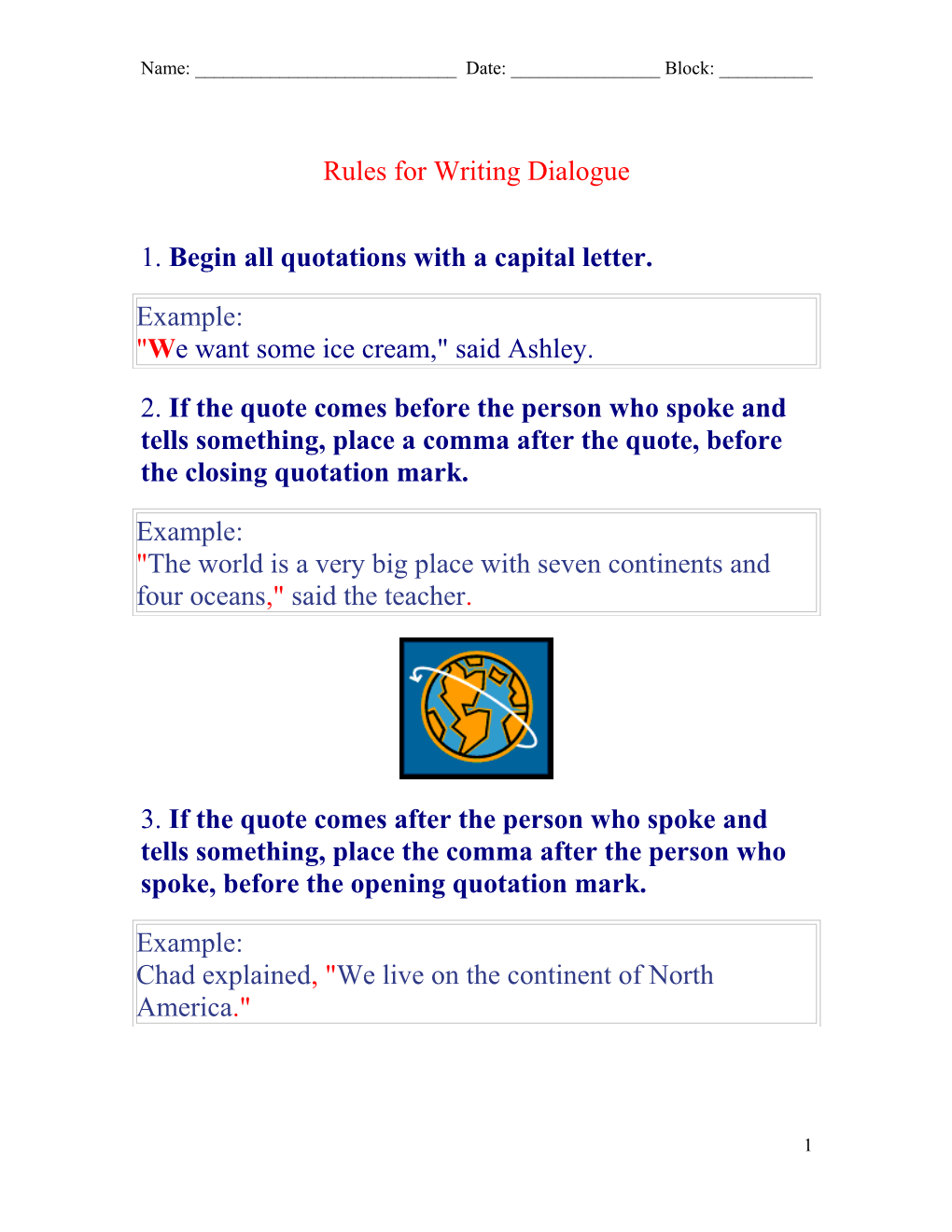 Rules for Writing Dialogue