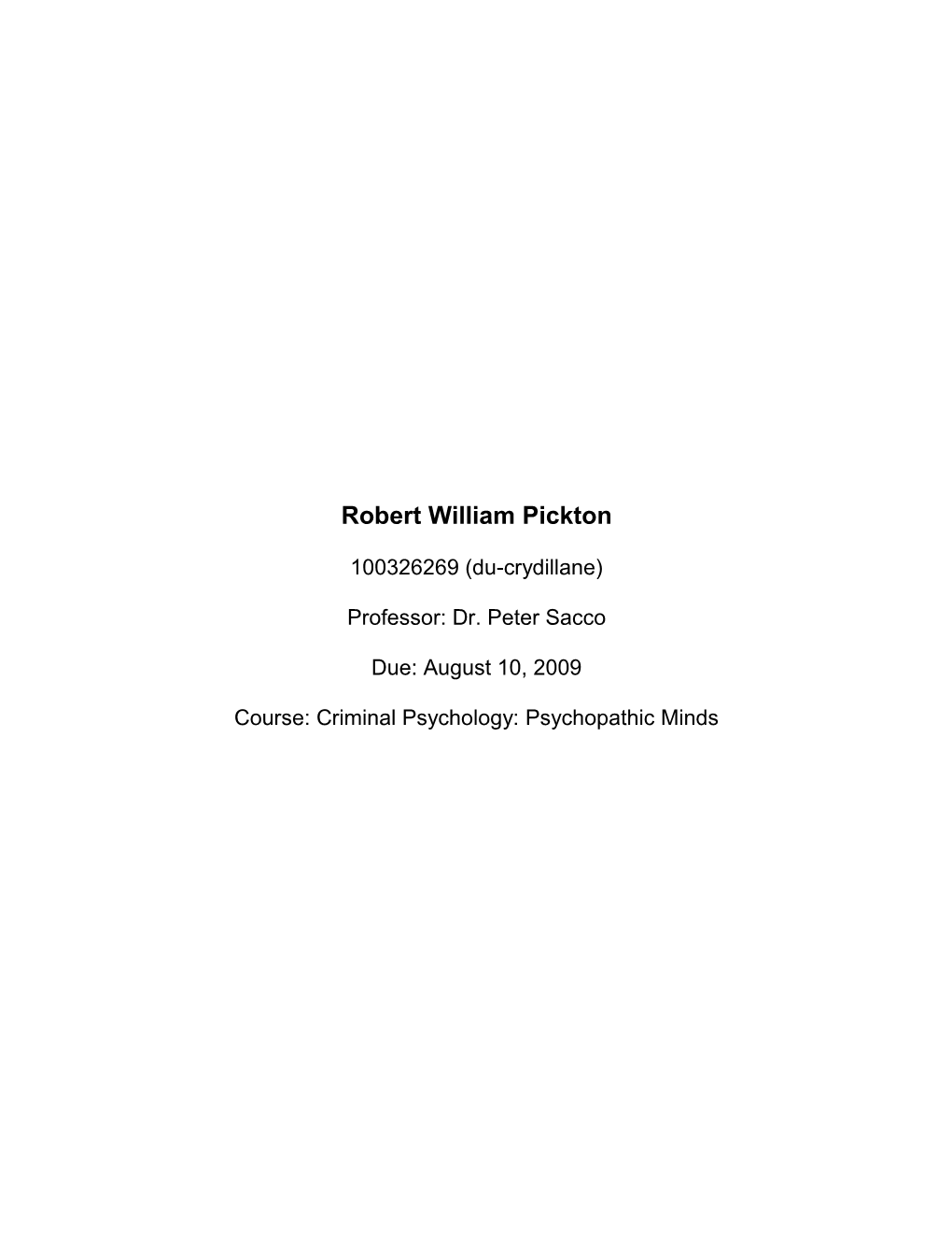 Robert William Pickton