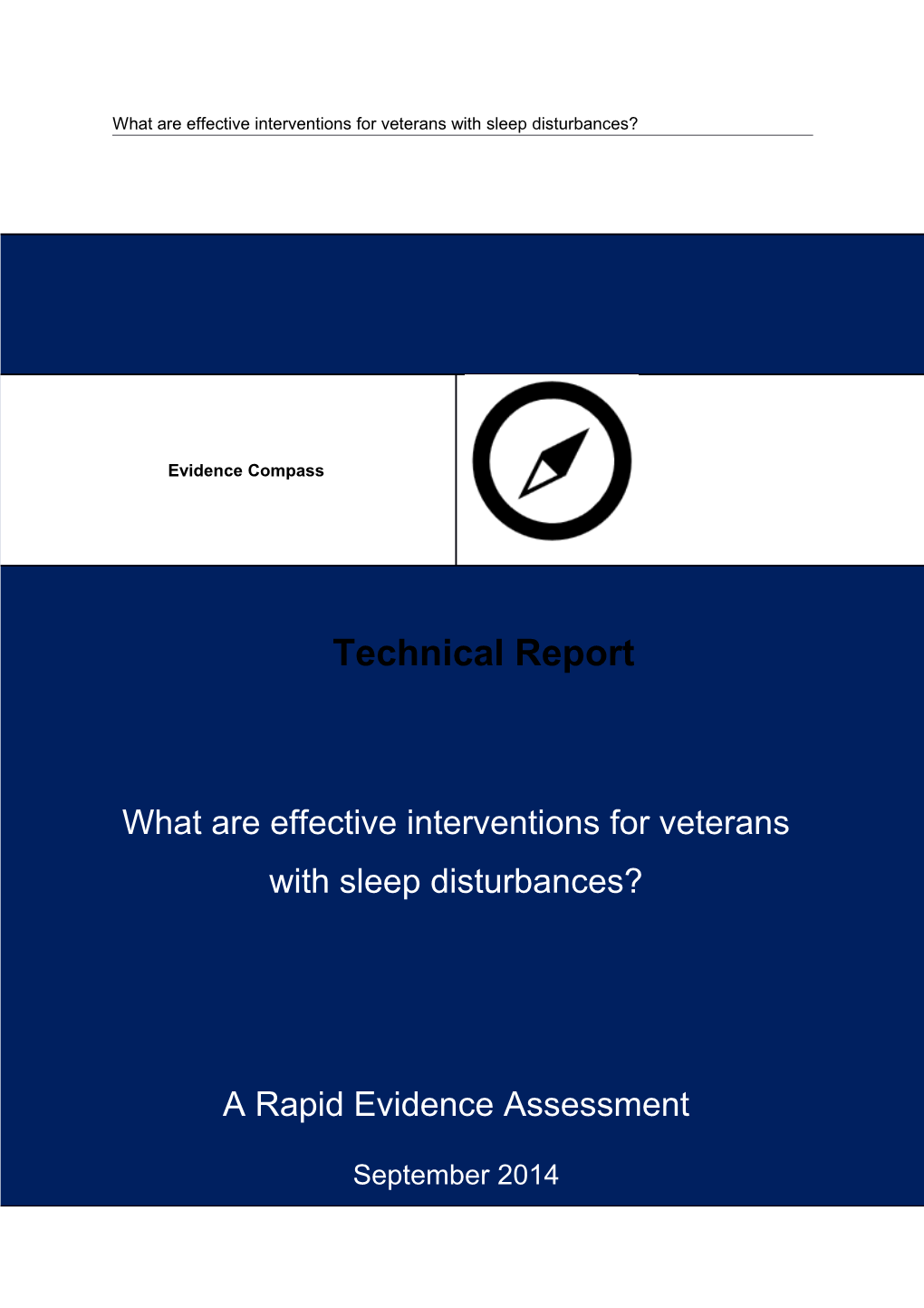 What Are Effective Interventions for Veterans with Sleep Disturbances?