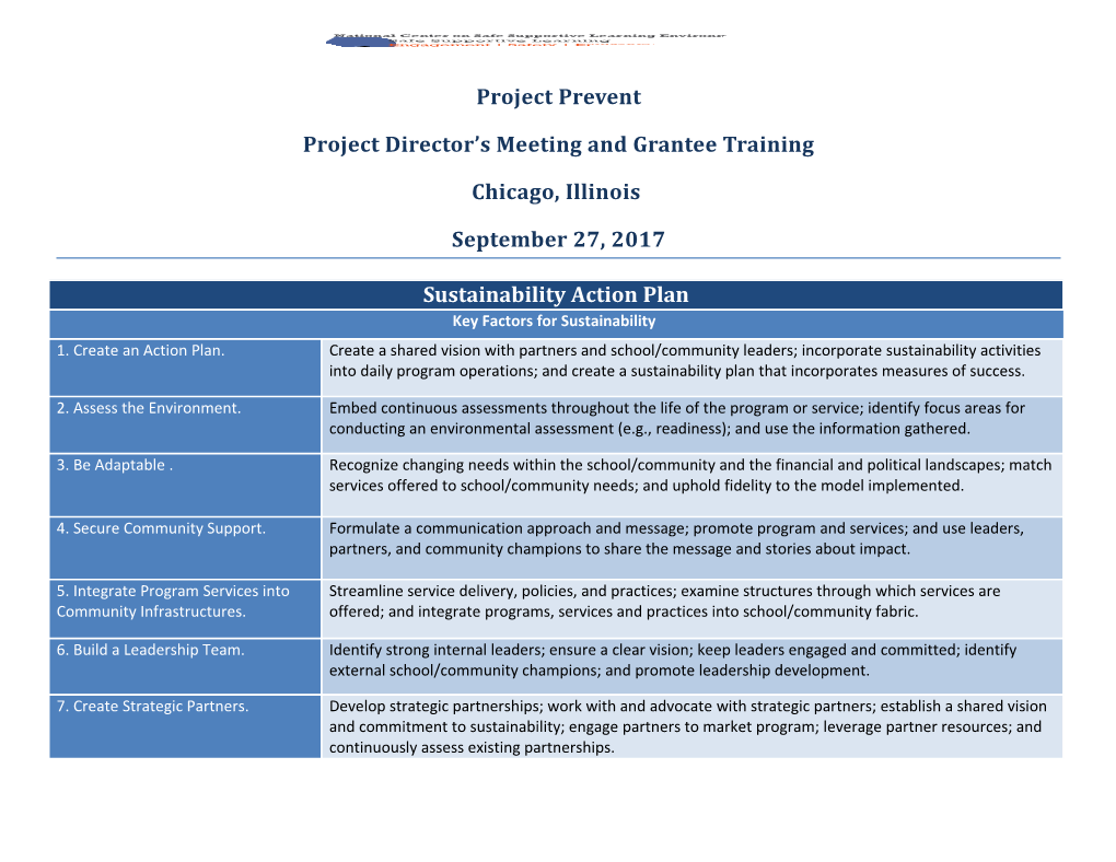 Project Director S Meeting and Grantee Training