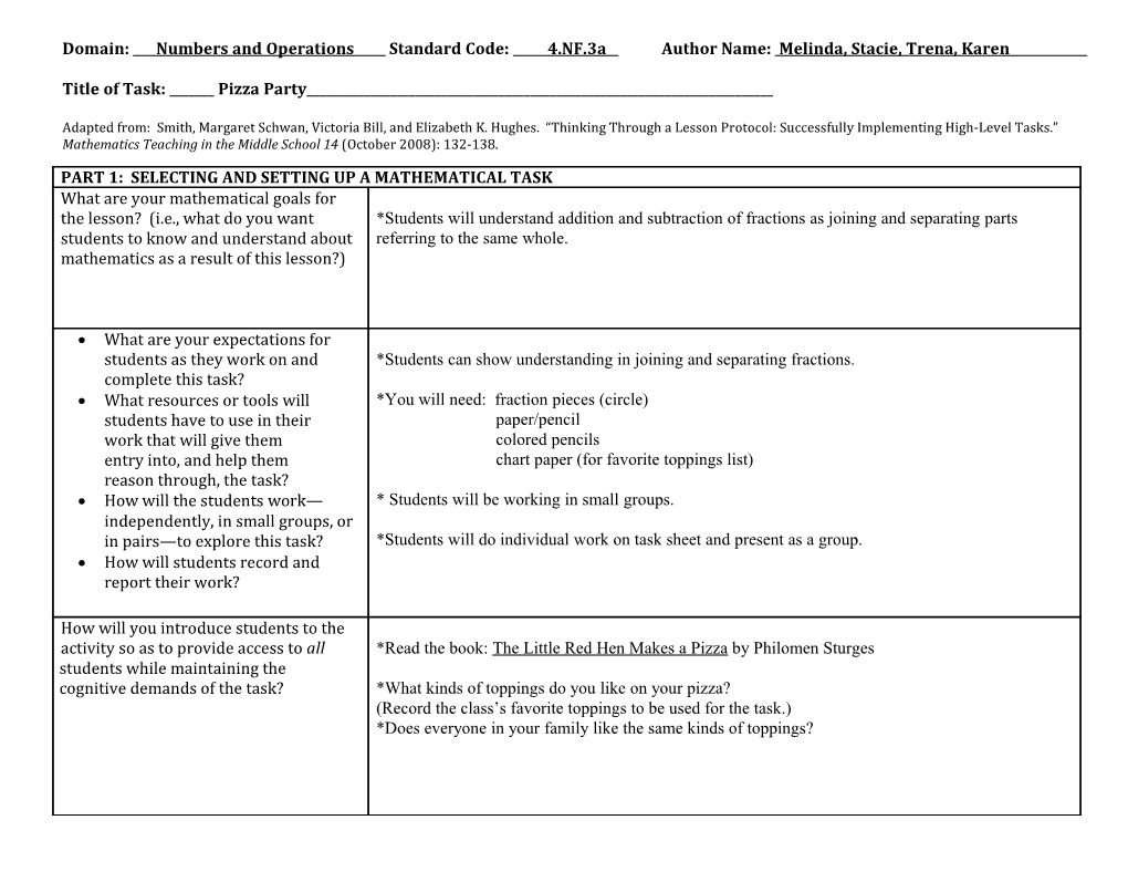 Thinking Through a Lesson Protocol (TTLP) Template s24