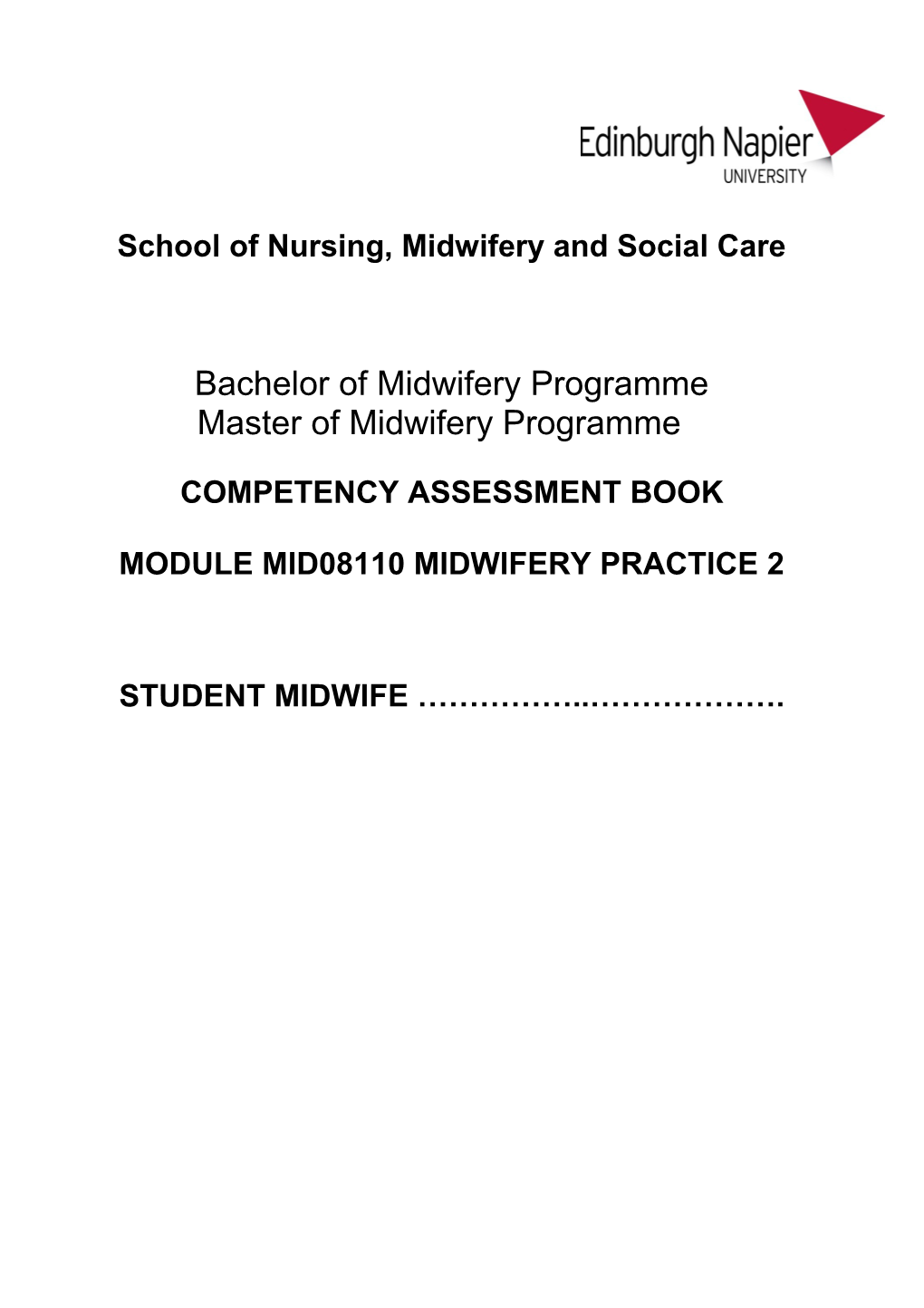 New Curric 2016 Midwifery Practice 2