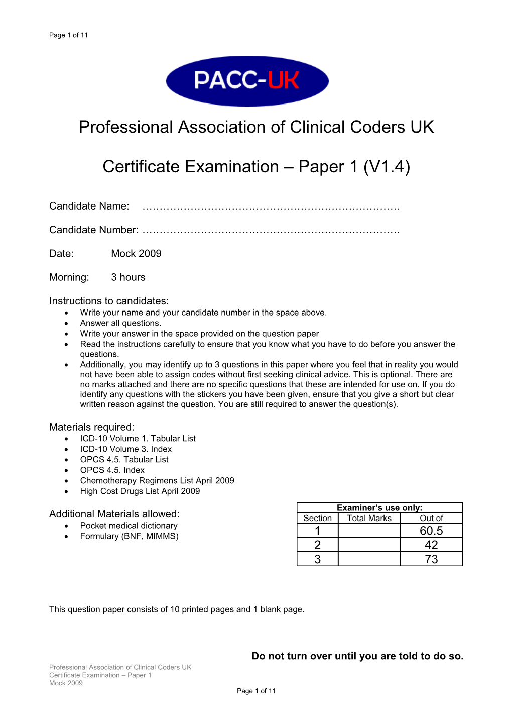 Professional Association of Clinical Coders UK