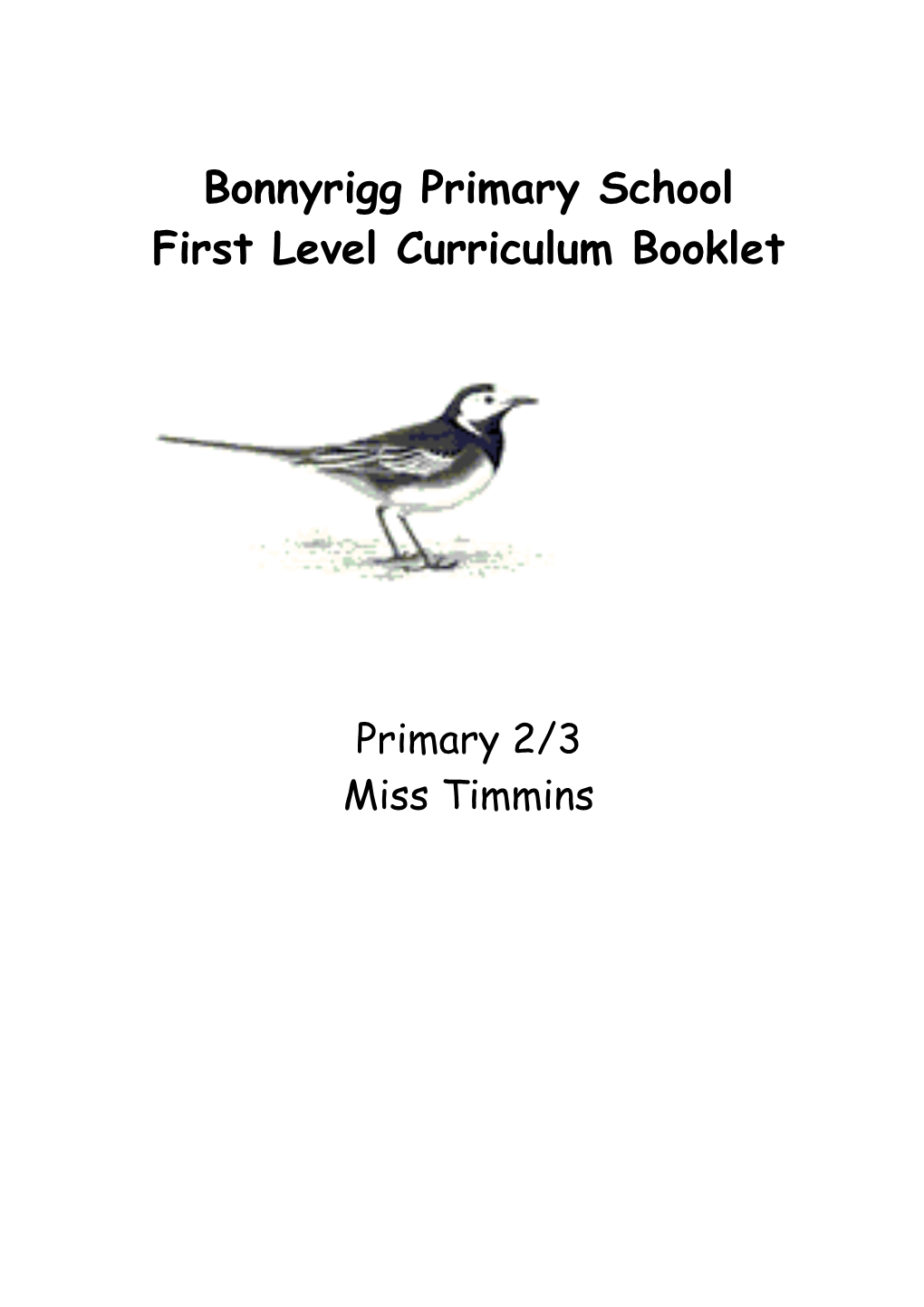 First Level Curriculum Booklet