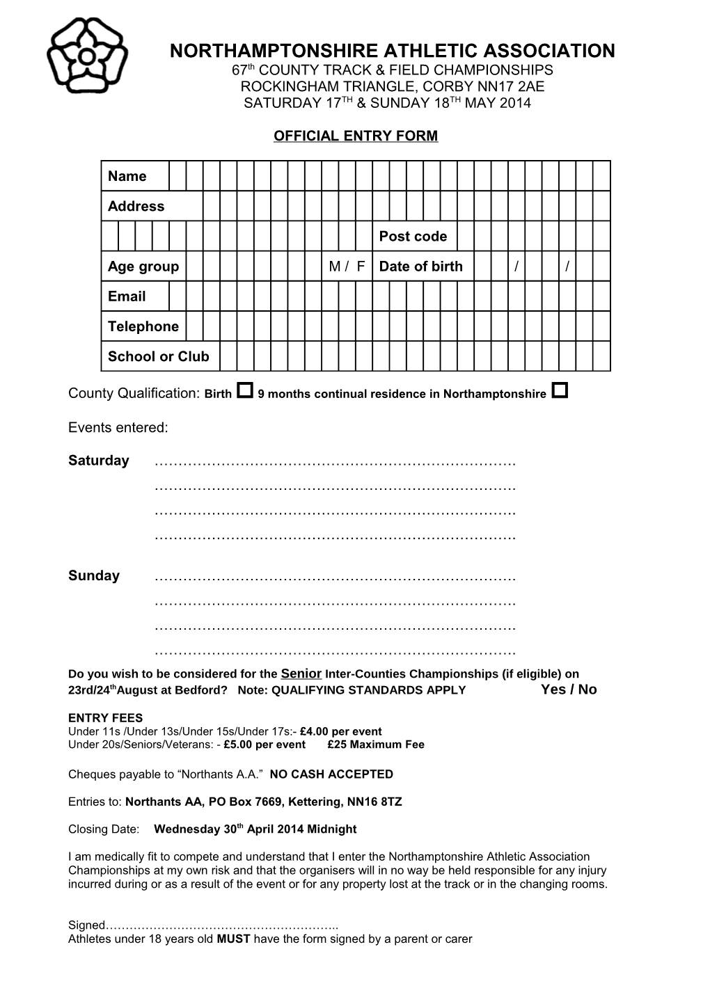 Northamptonshire Athletic Association