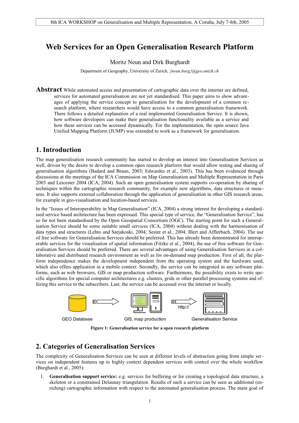 Minimal Implementation of a Generalisation Service