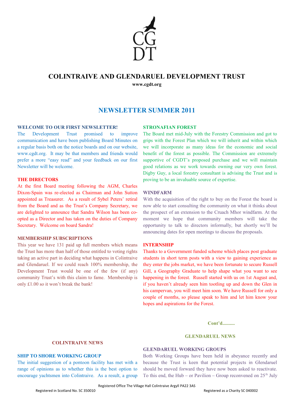 Colintraive and Glendaruel Development Trust