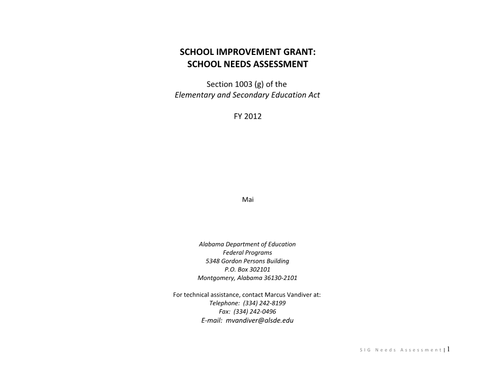 School Improvement Grant