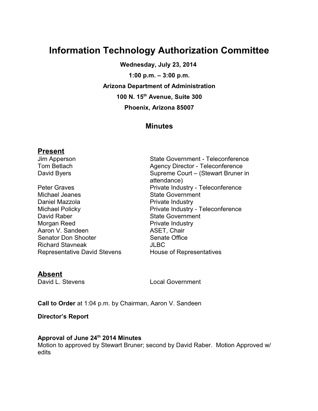 Information Technology Authorization Committee