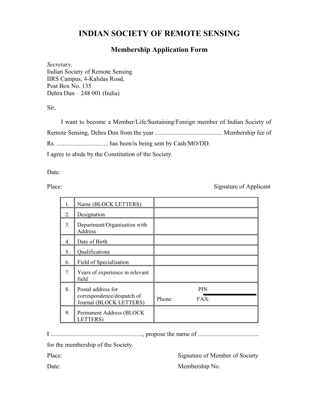 Indian Society of Remote Sensing