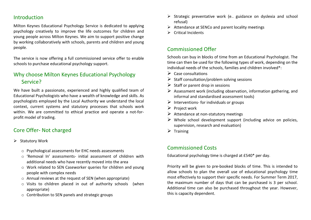 Why Choose Milton Keynes Educational Psychology Service?