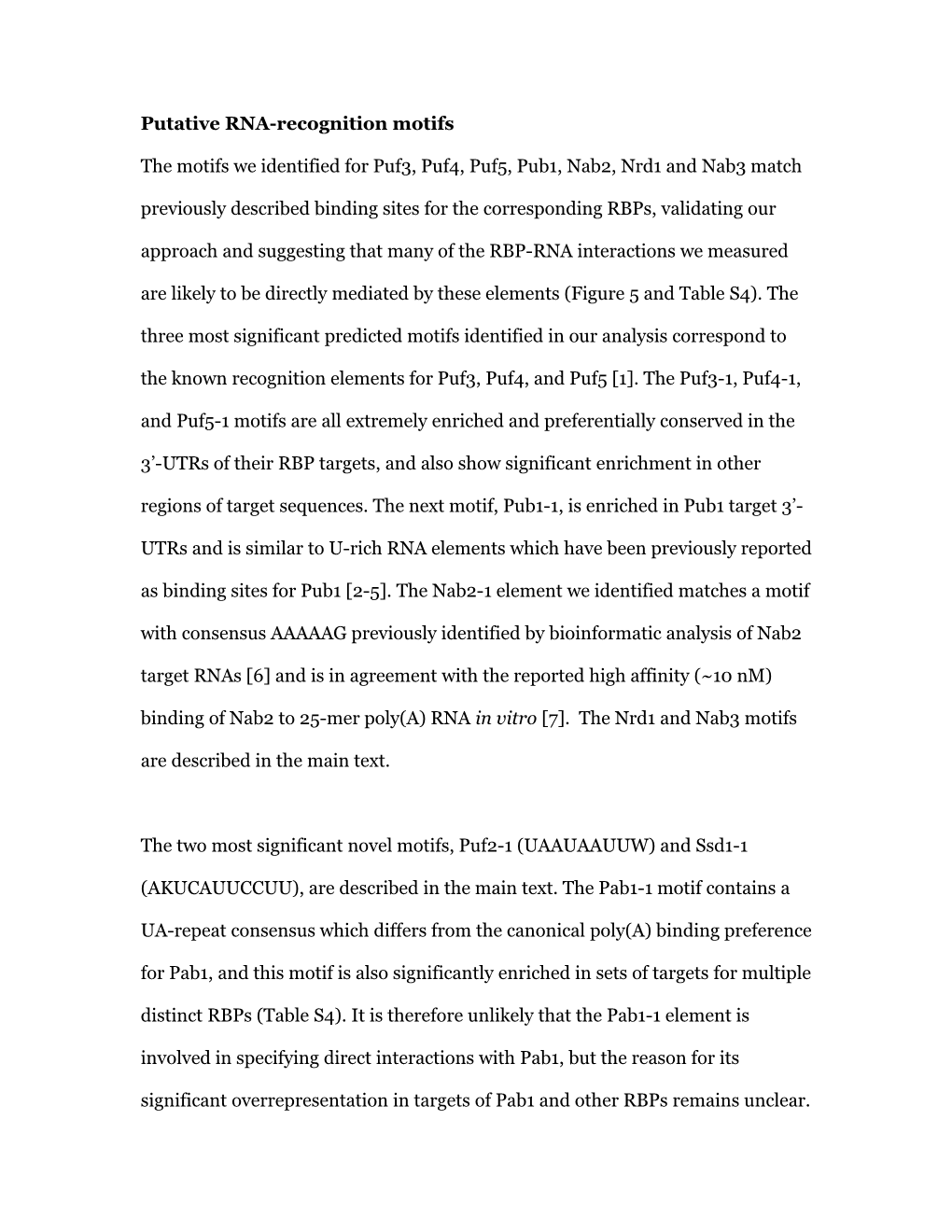 Text S7 Putative RNA-Recognition Motifs