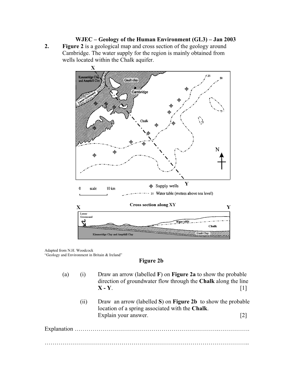 WJEC Geology of the Human Environment (GL3) Jan 2003