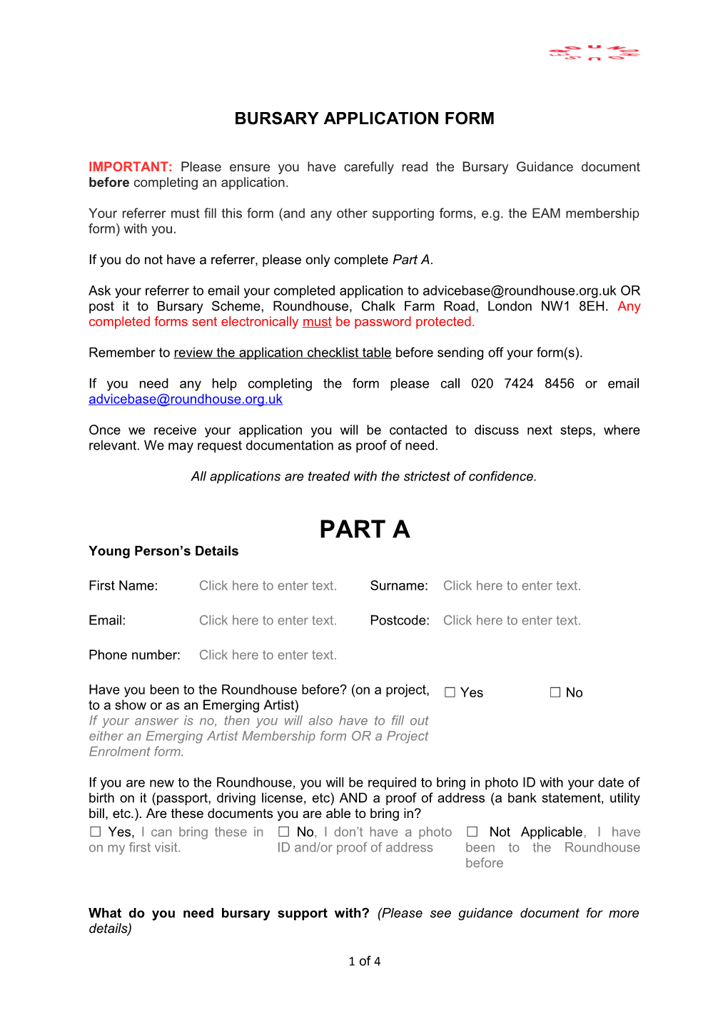 Bursary Application Form