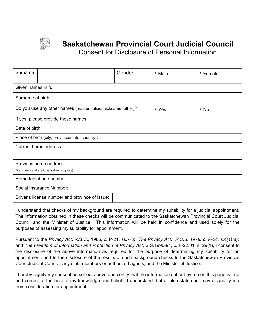 Saskatchewan Provincial Court Judicial Council