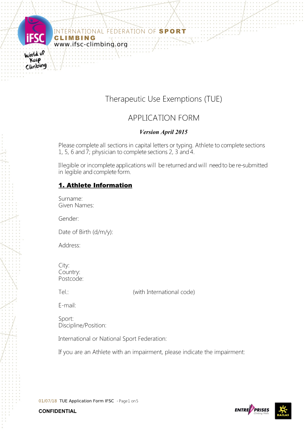 Therapeutic Use Exemptions (TUE)