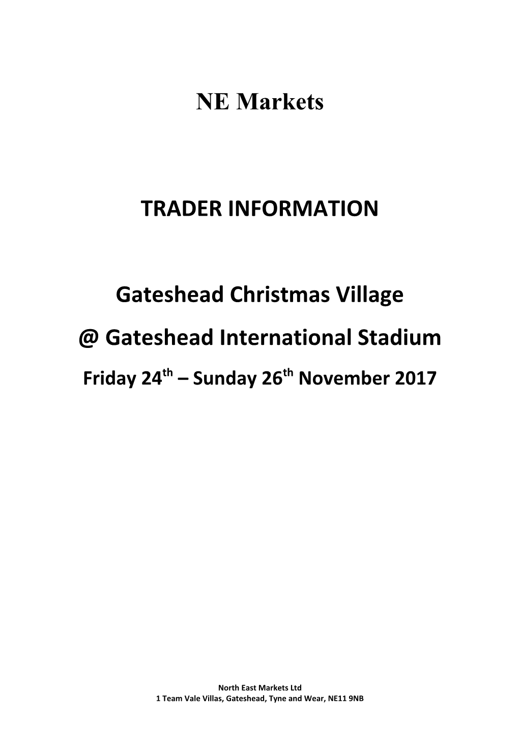 Trader Information