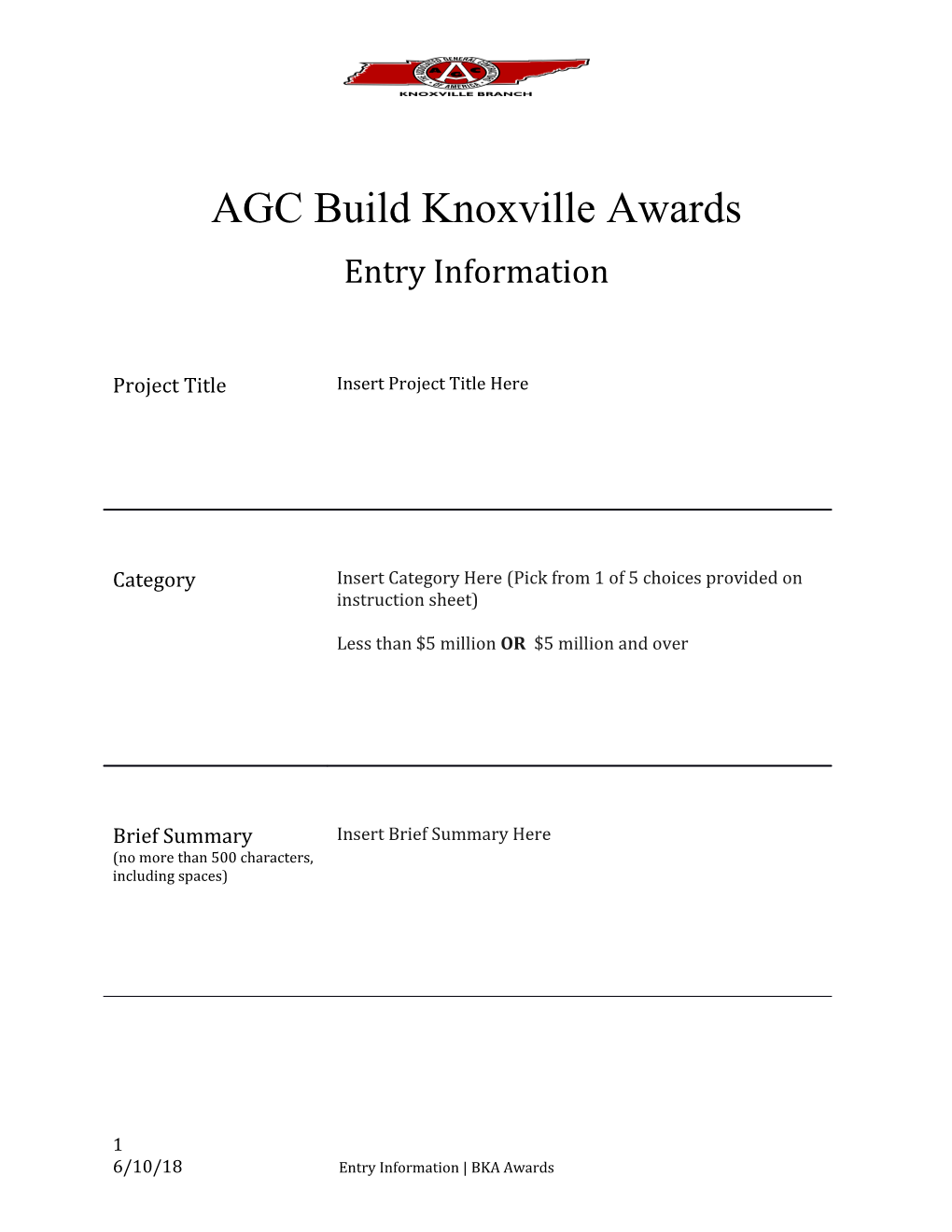 AGC Build Knoxville Awards