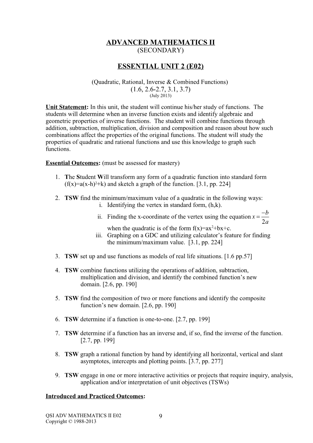 Advanced Mathematics II