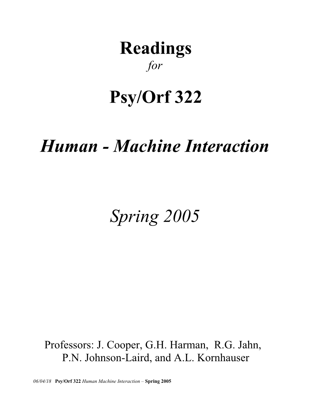 Human - Machine Interaction