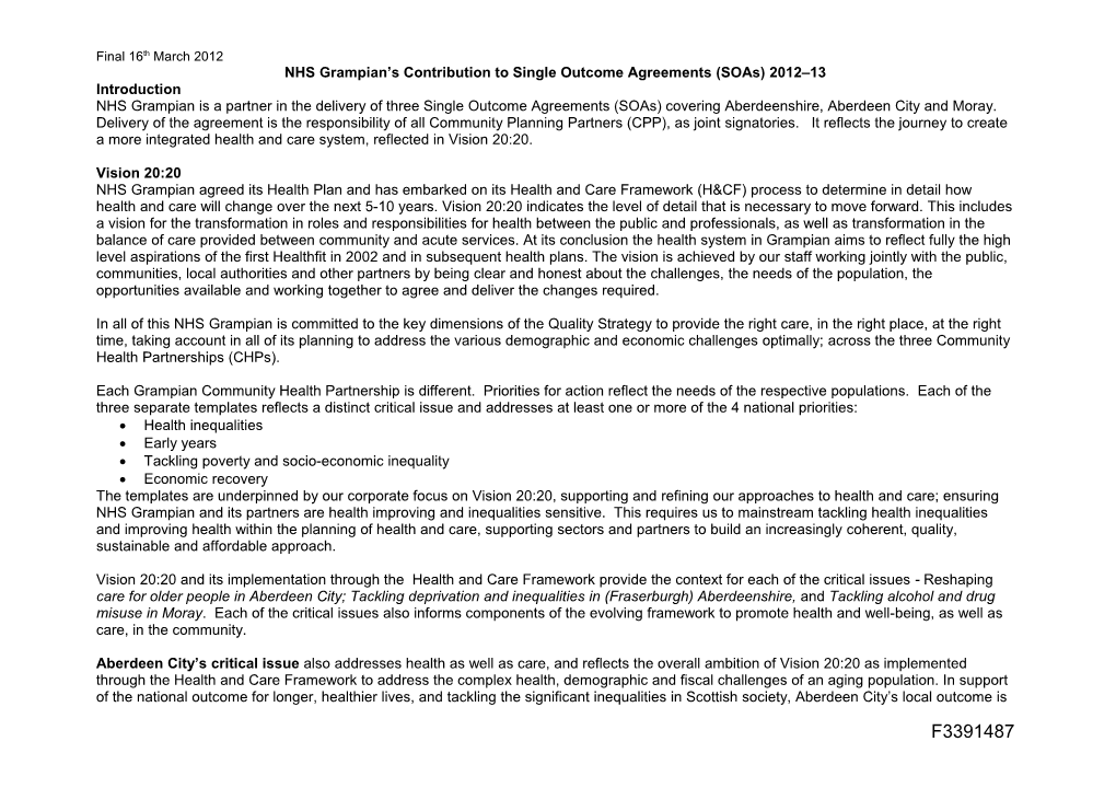 Final Mar 2012 LDP 2012 2013 Contribution to Single Outcome Agreement