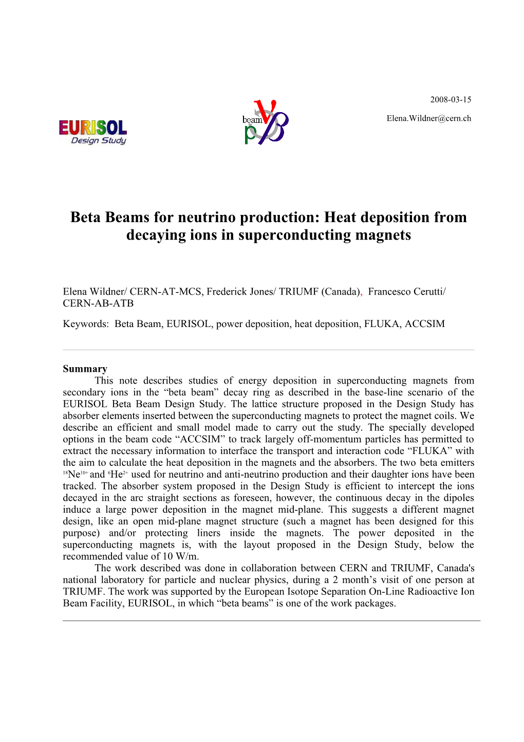 Beta Beams for Neutrino Production: Heat Deposition from Decaying Ions in Superconducting