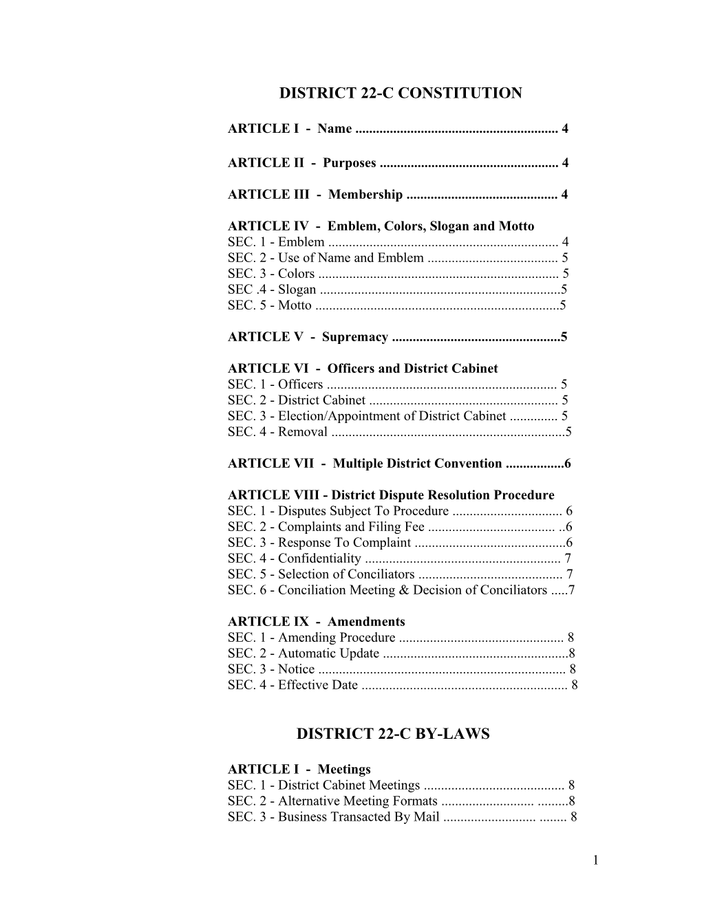 Lions Clubs International District 22-C