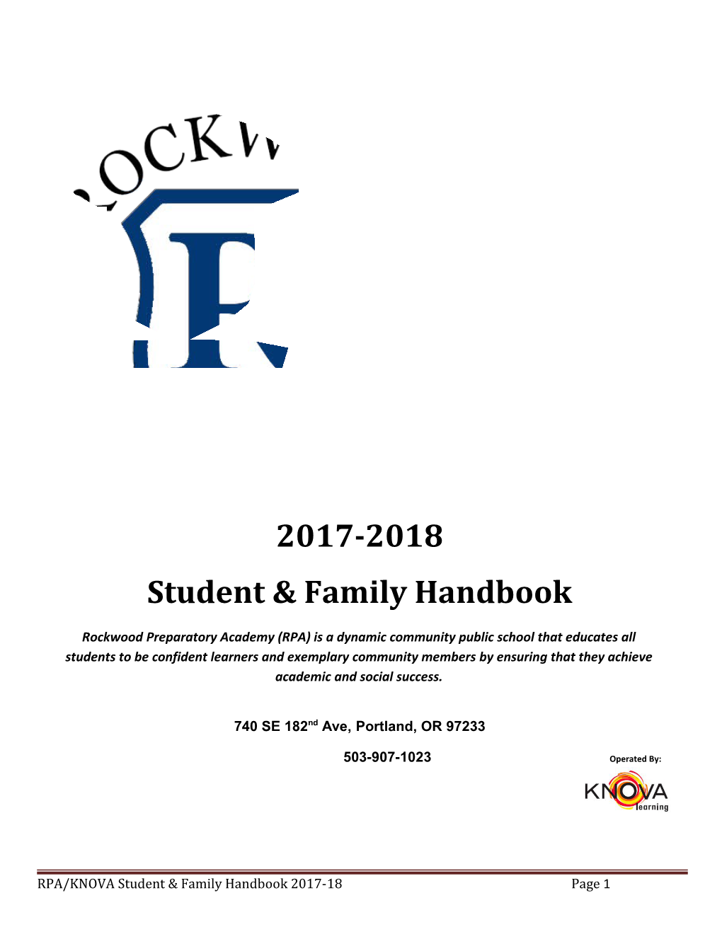 Student & Familyhandbook
