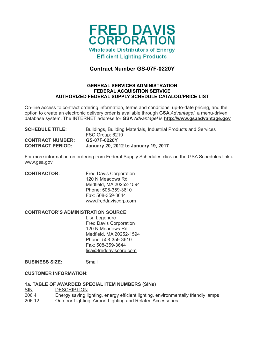 Authorized Federal Supply Schedule Catalog/Price List s6